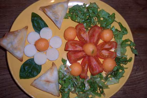 Bricks de chevre en verdure