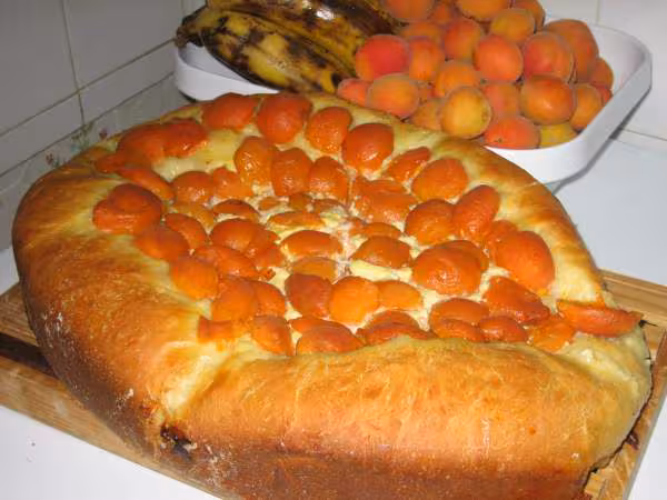 Tarte brioche au abricot