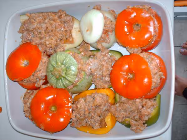 Legumes farcis avant cuisson
