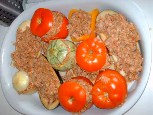 Re legumes farcis avant cuisson