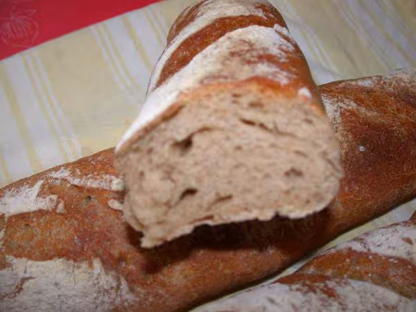 Baguettes avec 150g farine complete