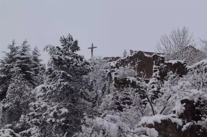 Le caylar sous la neige herault