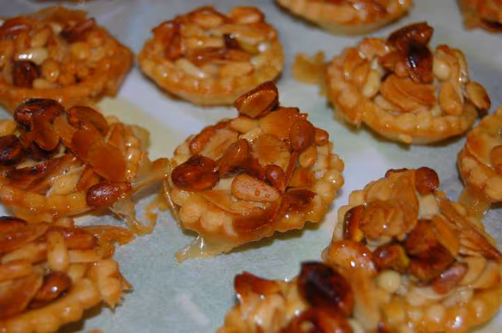 Sables aux amandes pistaches et pignons