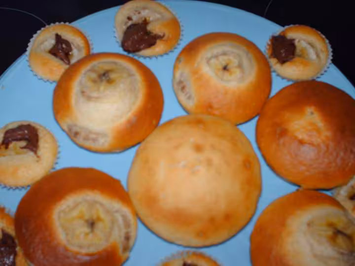 Muffins chocolat banane petits et grands