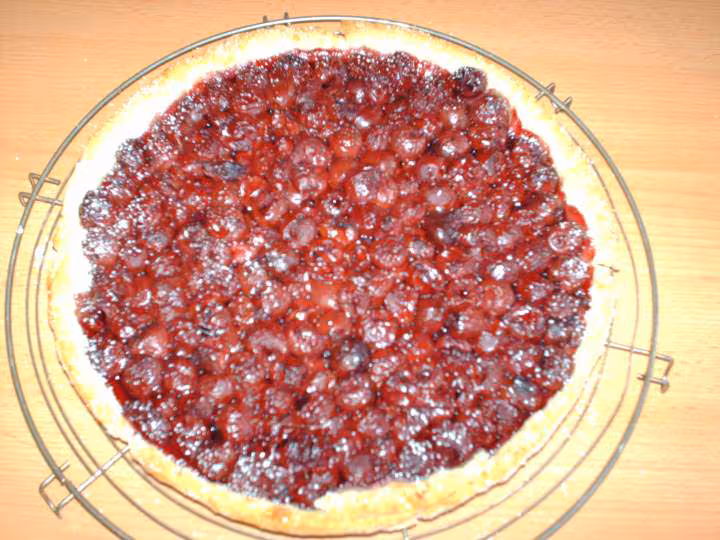 Tarte aux cerises apres cuisson
