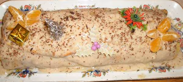 Buche marron mandarine