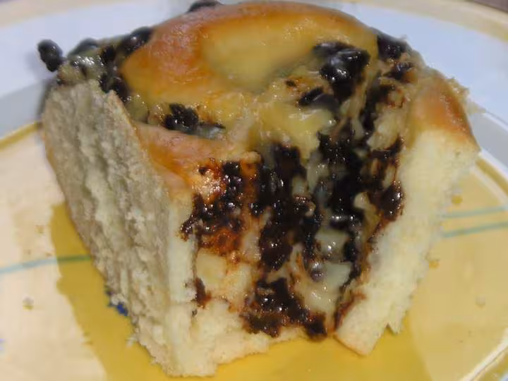 Chinois creme patissiere pepites chocolat un peu entame