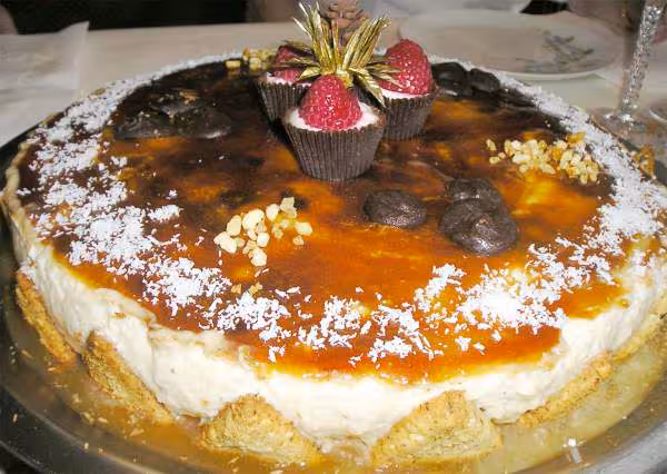 Entremet nougatine coco
