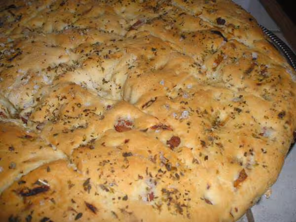 Fougasse origan lardons oignons