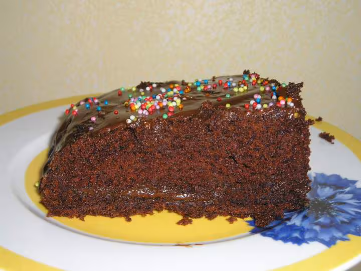 Gateau americain au chocolat coupe