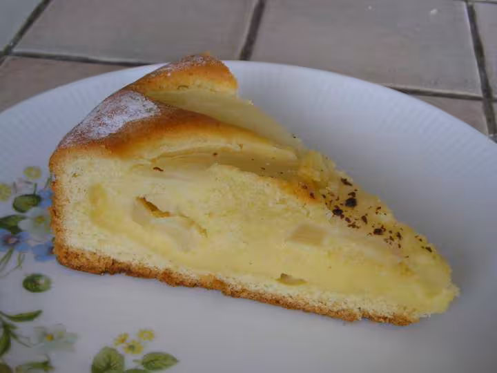 Gateau basque aux poires part