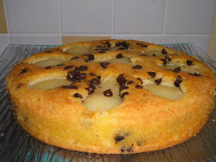 Gateau poires amandes