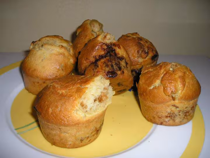 Muffins au chocolat mil a et a la confiture de lait