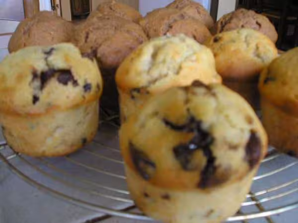 Muffins aux 2 choco banane