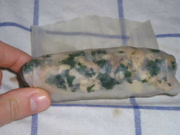 Nems epinards saumon amandes