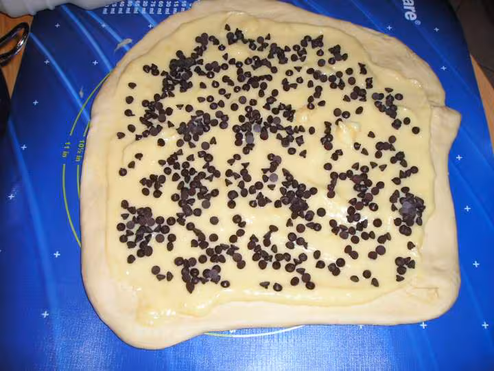 Pate a chinois creme patissiere pepites chocolat