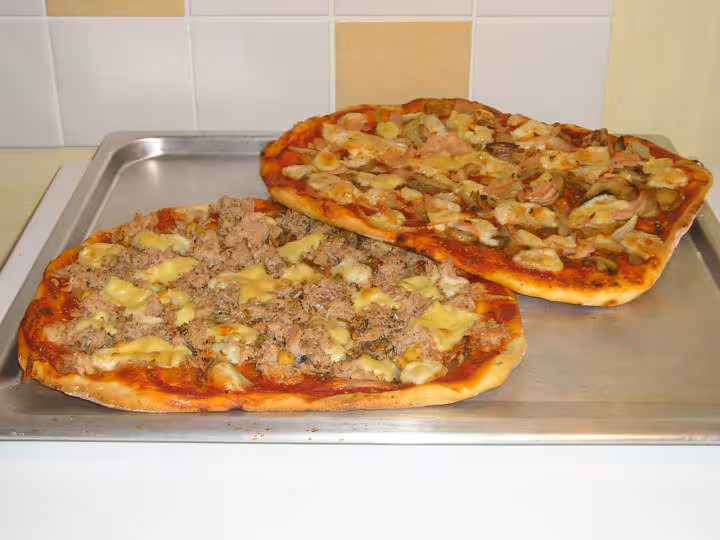 Pizza thon et pizza jambon