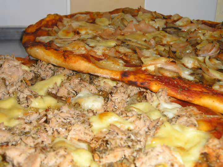 Pizza thon et pizza jambon