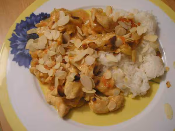 Poulet indien au lait de coco