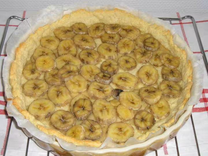 Tarte banane pralinoise pas finie
