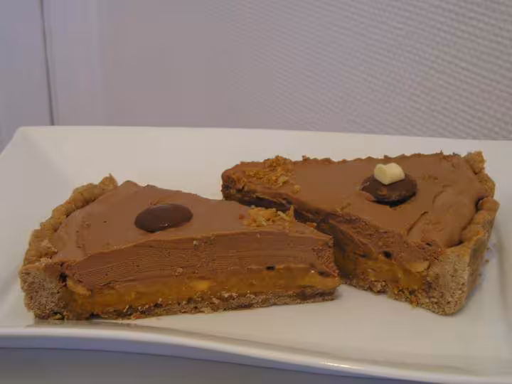Tarte caramel mousse choco