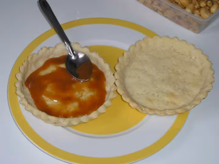 Tarte choco cahuete montage