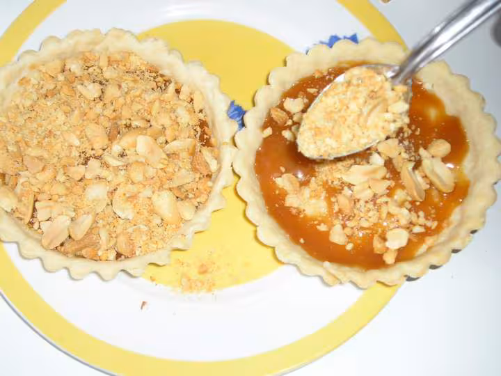 Tarte choco cahuete montage