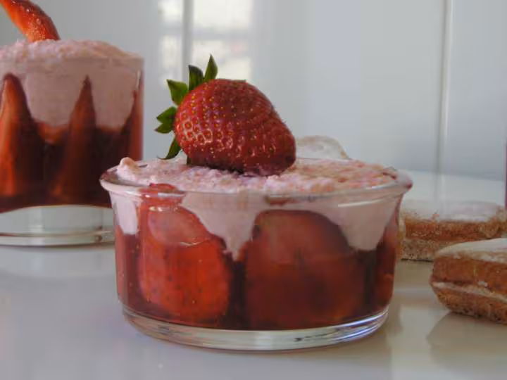 Verrines aux fraises