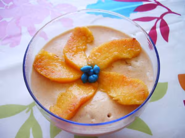 Bavarois peche abricot individuel