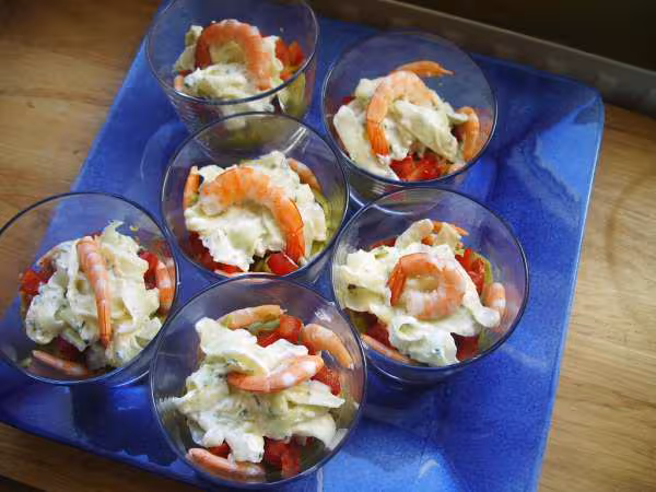 Verrine crevette avocat
