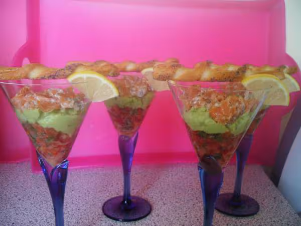 Verrine saumon avocat