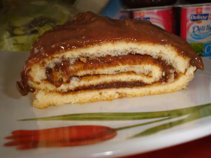 Gateau roule au chocolat