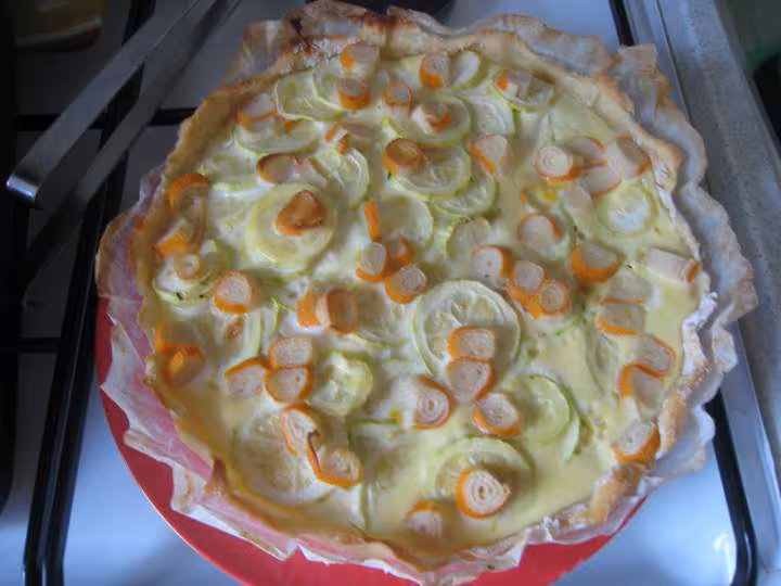 Tarte a la courgette et au surimi