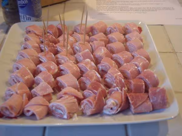 Rouleaux de jambon au fromage