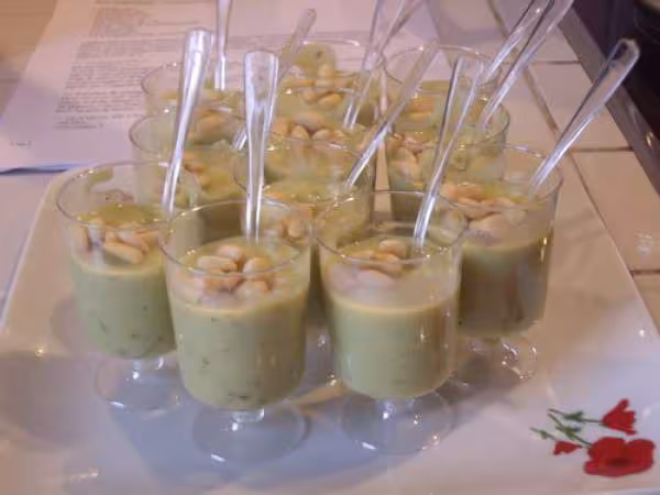 Verrines de courgettes au parmesan