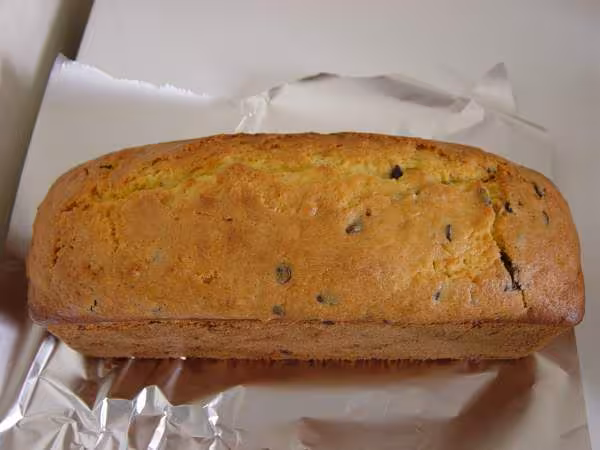 Cake a l orange et aux pepites de chocolat