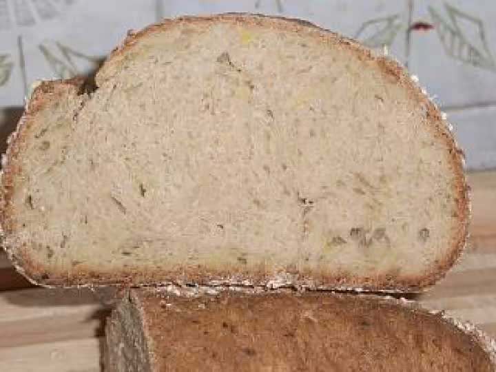 Pain levain avoine demarrage a froid la mie