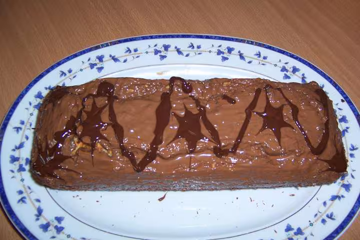 Gateau noix de coco nappe chocolat