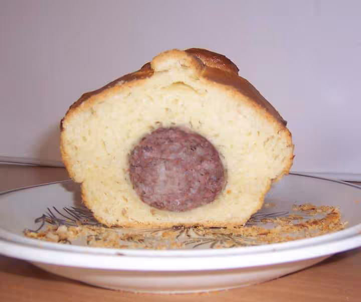 Interieur du saucisson brioche