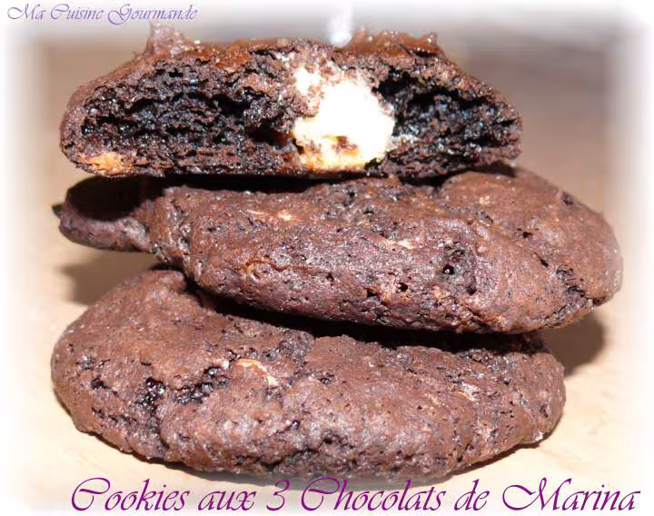 Cookies 3 chocolats de marina