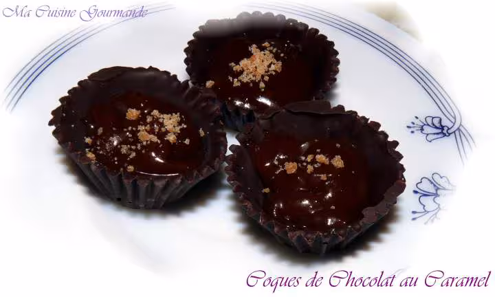 Coques chocolat caramel version caissette