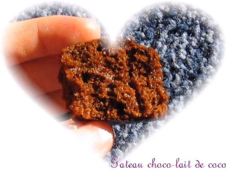 Gateau choco lait de coco coeur interieur