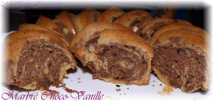 Marbre choco vanille de sophie en coupe