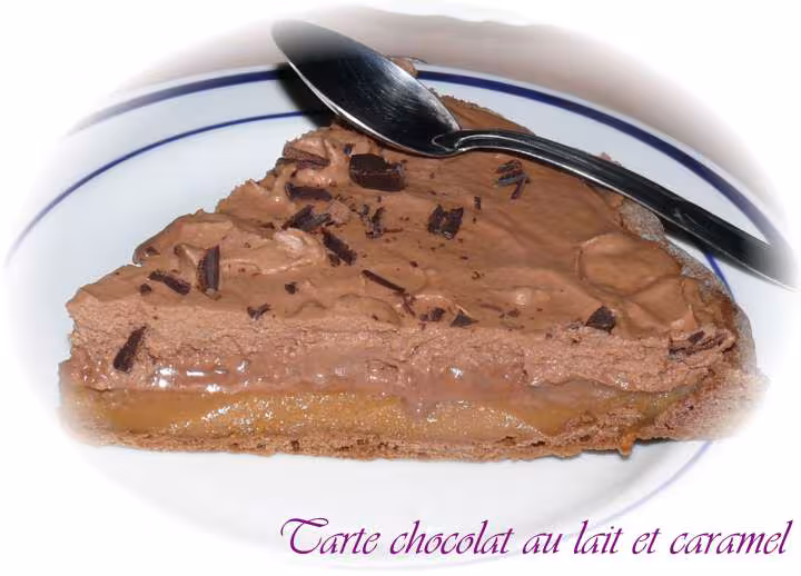 Tarte chocolat au lait et caramel part 1