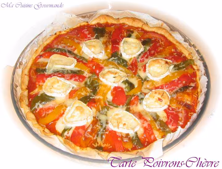 Tarte poivrons chevre