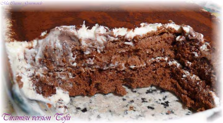 Tiramisu version tofu interieur