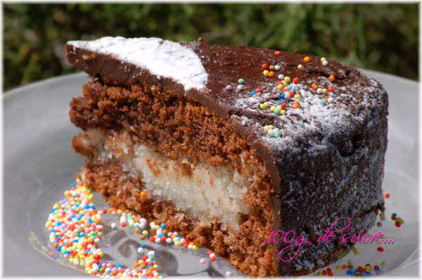 Gateau cacao coeur de coco