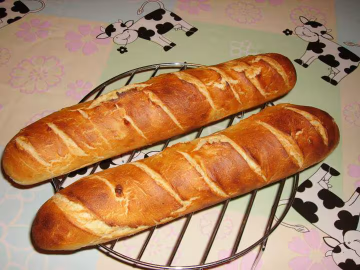 Baguettes viennoises a la pate fermentee