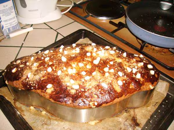 Coquille cuite juste sortie du four