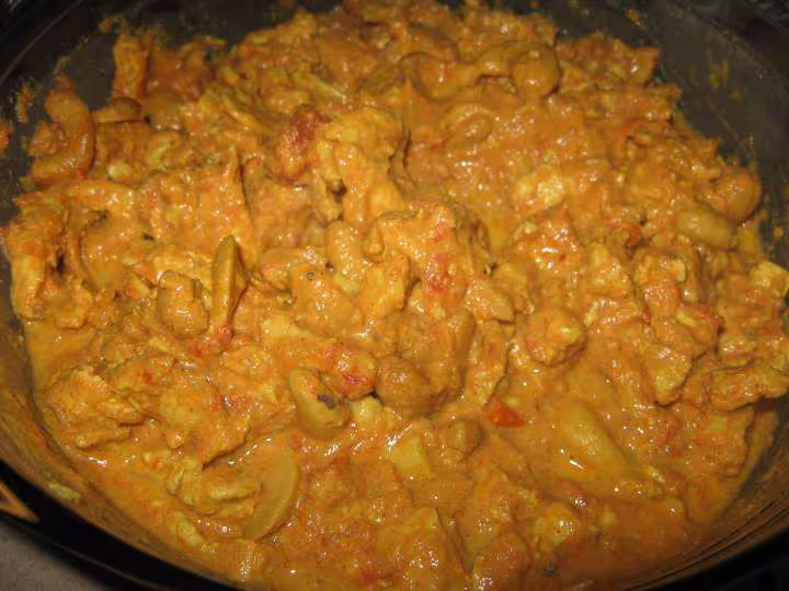 Curry de dinde aux noix de cajou